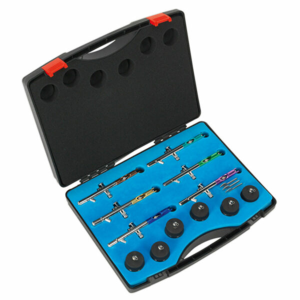 Sealey AB935 Air Brush Kit 12pc Suction Feed Sealey AB935 Air Brush Kit 12pc Suction Feed