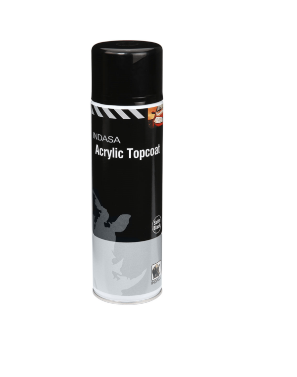 INDASA 1K MATT BLACK PAINT CAR ALLOYS GUIDE COAT ACRYLIC TOPCOAT 500ml Aerosol 481868