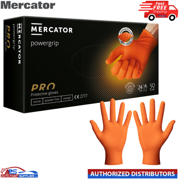 Nitrile Power grip Gloves Orange GLOVES Orange