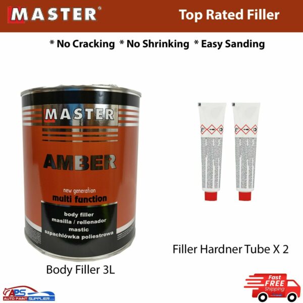 Master Amber Slightly Fine Filling Multi Putty Filler Body Filler