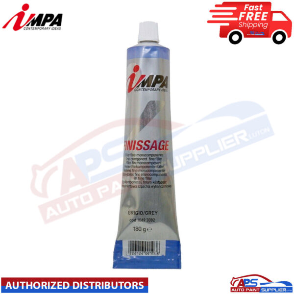 Impa Fast Grey 1K Tube Fine Stopper Filler Car Repair Paint Finissage 180g iMPA one-component fine filler FINISSAGE 1k