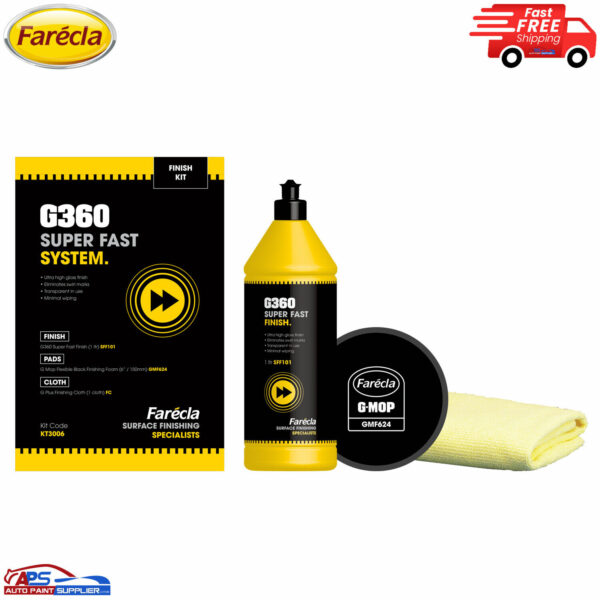 G360 FARECLA SUPER FAST FINISH SYSTEM FINISH KIT -KT3006 POLISH AND PADS KT30062