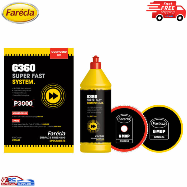 G360 FARECLA [KT3001] SUPER FAST COMPOUND SYSTEM FINISH KIT KT30011
