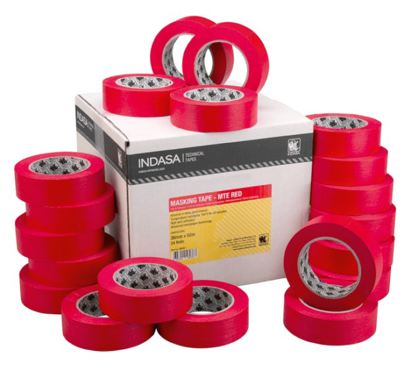 Indasa MTE-RED Hi-Temp Masking Tape 24mm,36mm,48mm mte red