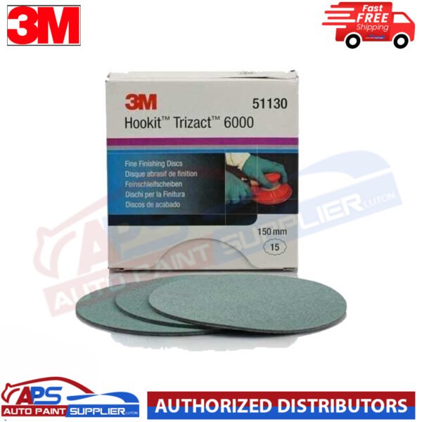 3M 51130 TRIZACT FOAM FINISHING POLISHING DISCS 150MM P6000 PK15 - DISCS Model 51130