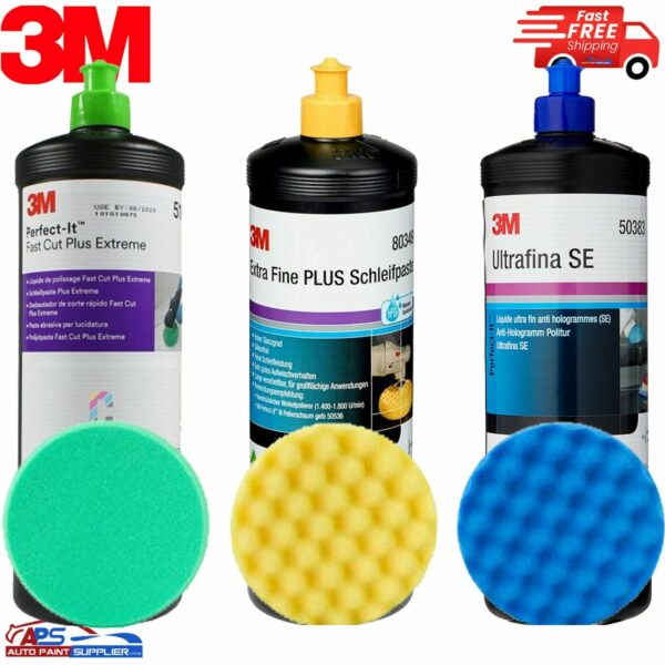 3M Extra fine + Fast Cut Plus + Ultra fine + 3M Perfect-it lll + Mops DEAL Model: mops deal
