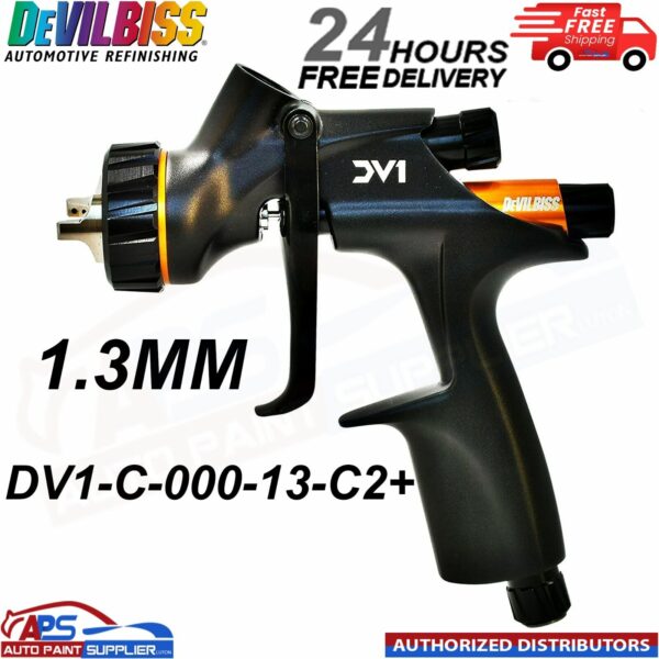 DEVILBISS (DV1-C-000-13-C2+) HVLP PLUS Gravity Spray Gun 1.3mm - FAST DELIVEY Model: DV1-C-000-13-C2+
