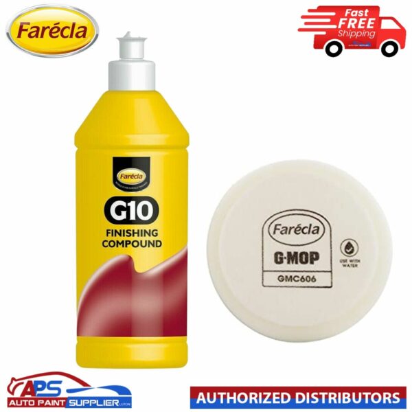 Farecla G10 Rubbing Compound 500ml + GMC606 6 Foam Pad Model Farecla G10