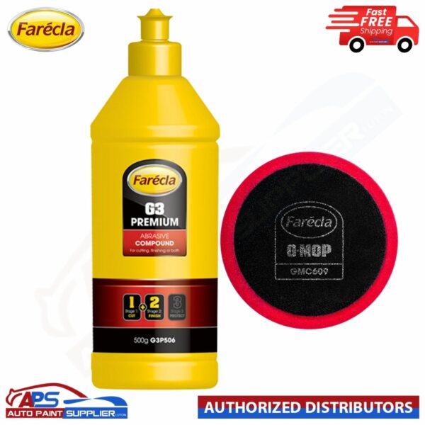 Farecla G3 Premium 500g Abrasive Compound & Farecla GMC609 Compound Head Model: farecla g3p506 + gmc609