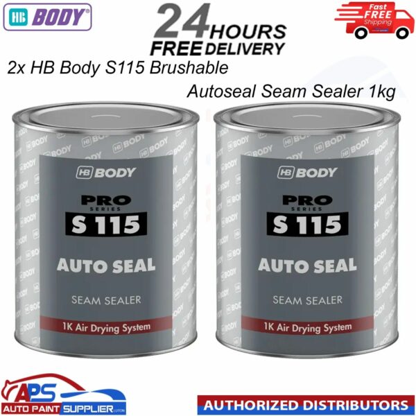 2x HB Body S115 Brushable Autoseal Seam Sealer - 1kg Car Body Seam sealer Model: 1150700009
