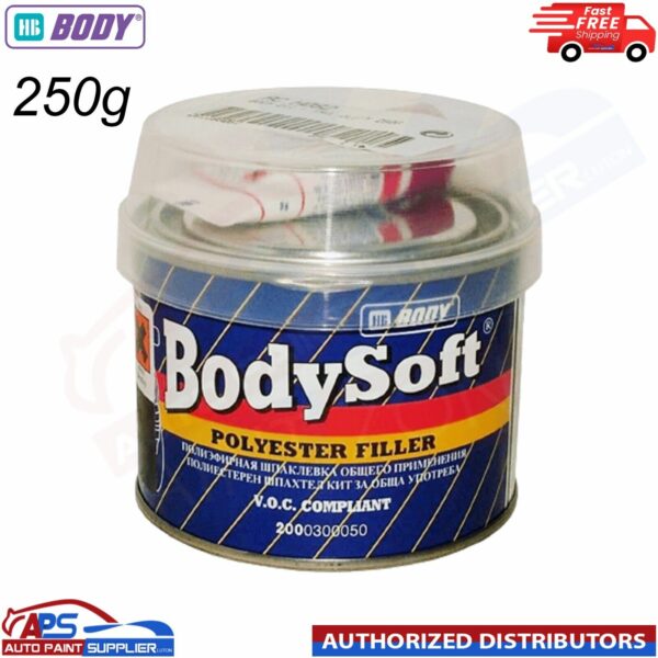 HB Body 211 BodySoft 2k Polyester Car Body Filler Polyester System - 250g Model: HB Body 211