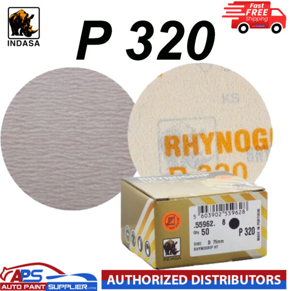 Indasa Rhynogrip HT Line 75mm 3" Sanding Discs P320 Box of 50 Grip System Model Indasa
