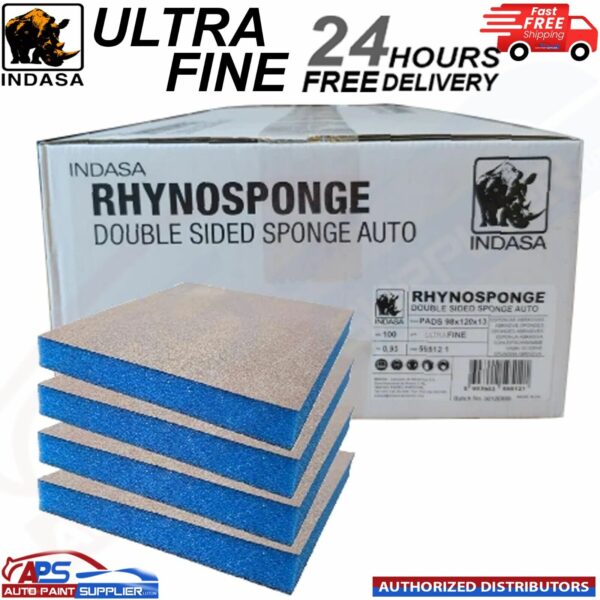 INDASA RHYNO SPONGE DOUBLE SIDED HAND SANDING PADS, ULTRA FINE - FAST DELIVERY Model: 595145