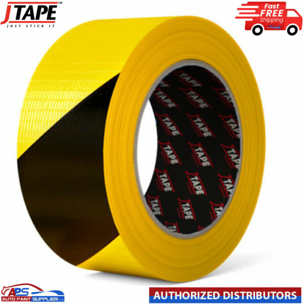 Hazard Tape / Floor Marking Tape black & yellow 2 inches Model hazard/2