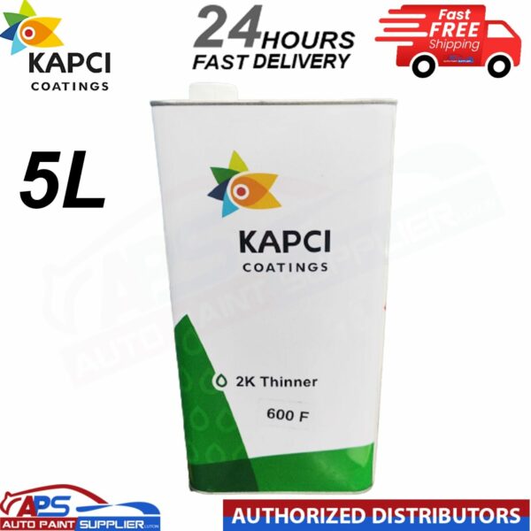 KAPCI COATINGS 2K THINNER 600 F 5 LITRE FOR 2K PAINTS - FAST DELIVERY Model: 2KT 5LTR