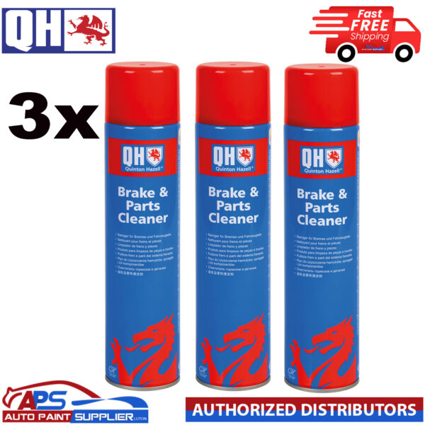 Brake Clutch & Parts Cleaner Genuine QH Dirt Grease & Dust Remover -600ml X 3 Model QHB600