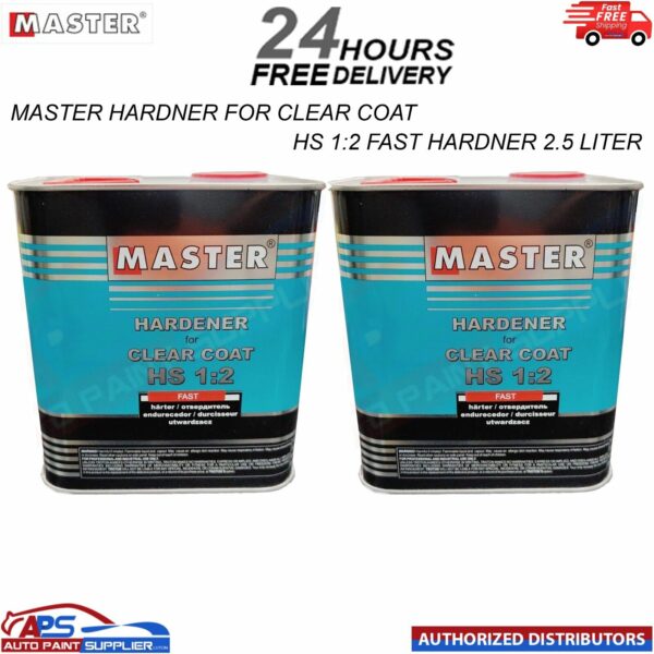 2x MASTER HARDNER FOR CLEAR COAT HS 1:2 FAST HARDNER 2.5 L - FAST DELIVERY Model: HS 1:2