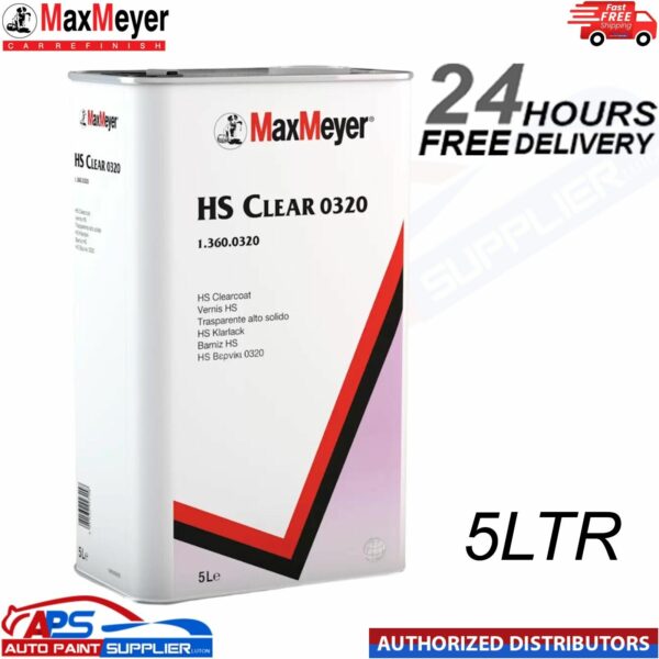 MAXMEYER HS CLEAR LACQUER 0320 5 LITRE High Solids Clearcoat 0320 VOC Compliant Model: 1.360.0320/E5