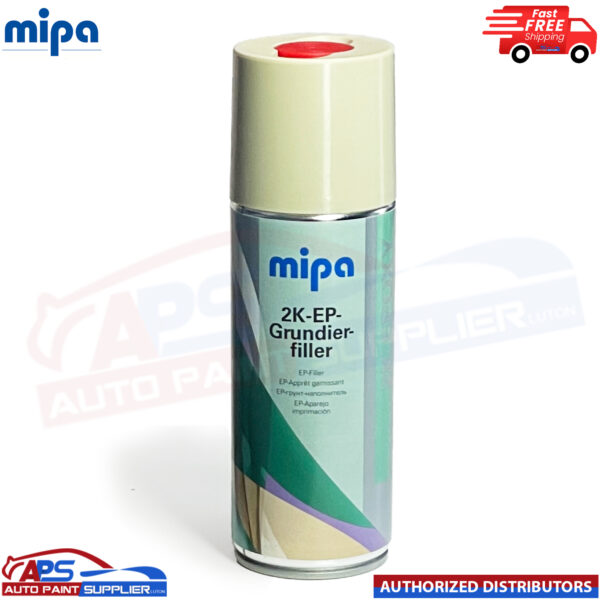 MIPA 2K EPOXY PRIMER FILLER Spray with Hardener 400ml Car Paint Aerosol Model: 213210000