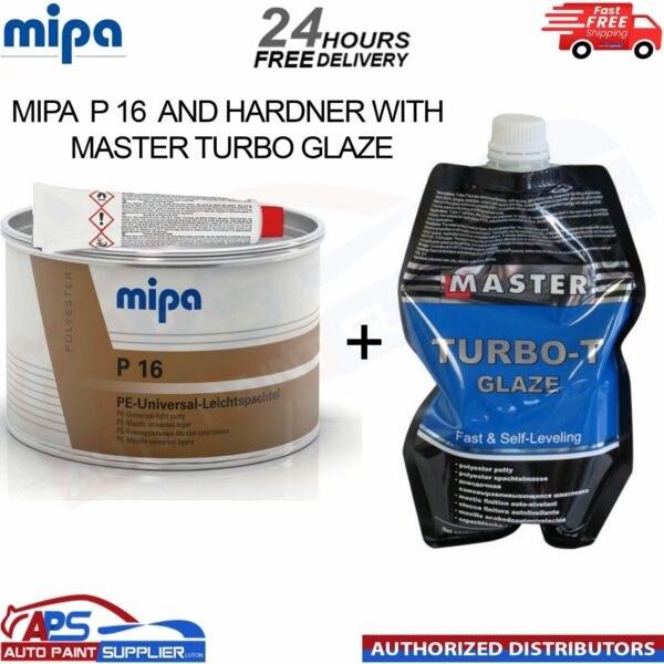 MIPA P16 PE UNIVERSAL LEICHTSPACHTEL LIGHT BODY FILLER WITH MASTER GLAZE 450ML Model: 293910010