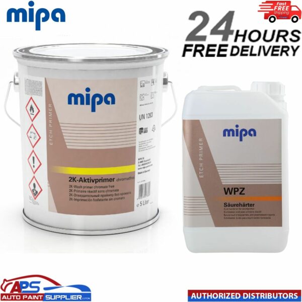 Mipa Aktivprimer Acid Etch 2k Primer With WPZ Hardener 7.5LTR KIT Active Primer Model: Aktivprimer