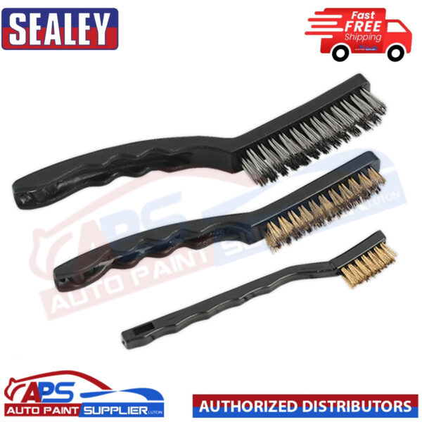 AK9801 Sealey - Wire Brush Set Auto Engineer's 3pc Model AK9801
