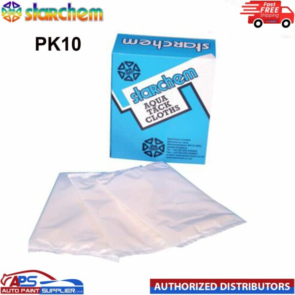 Starchem Pack Of 10 Aqua Tack Cloths Size: 18"/45cm Use Over Wet Application Model: AQ-10