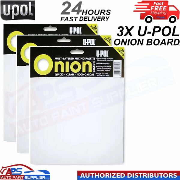 3X U-POL ONION BOARDS - CAR BODY FILLER MIXING BOARDS U-POL - FAST DELIVERY Model: ON/1