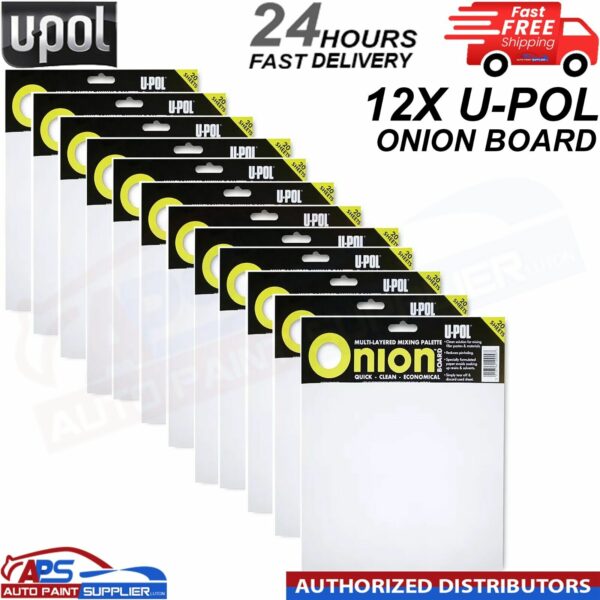 12X U-POL ONION BOARDS - CAR BODY FILLER MIXING BOARDS U-POL - FAST DELIVERY Model: ON/1