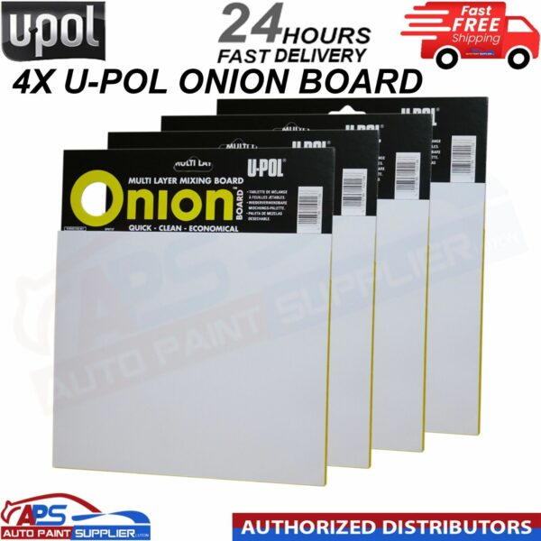4X U-POL ONION BOARDS - CAR BODY FILLER MIXING BOARDS U-POL - FAST DELIVERY Model: ON/1