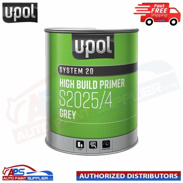 U-POL S2025 - 4LTR - GREY HS HIGH BUILD PRIMER 2K PRIMER UPOL SYSTEM 20 Model S2025/4