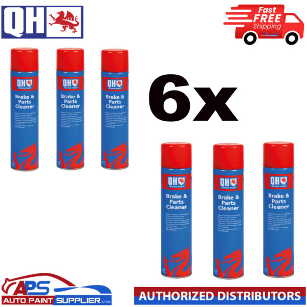 Brake Clutch & Parts Cleaner Dirt Genuine QH Grease & Dust Remover - 600ml X 6 Model QHB600