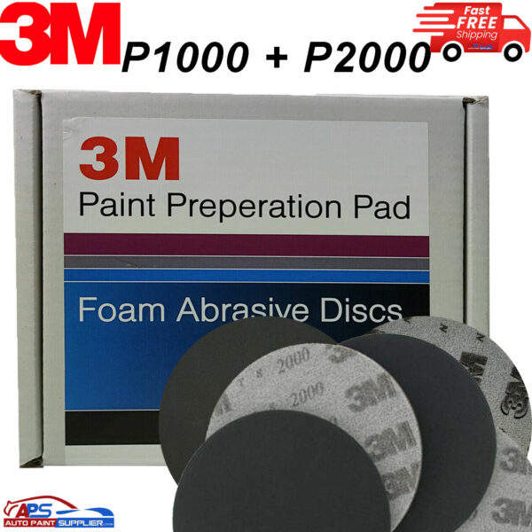 3M 150mm 6" P2000 Grit Hook N Loop Foam Fine Finishing Discs Pad PK10 Model 150mm 6" P2000