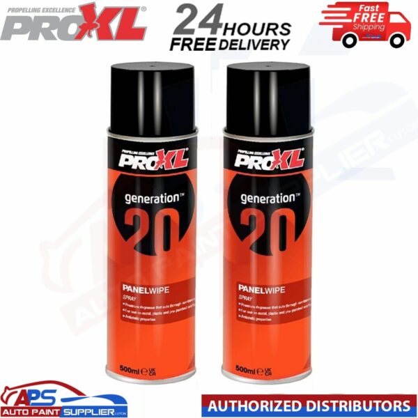 2x ProXL Generation 20 Panel Wipe Degreaser Aerosol (500ml) - FAST DELIVERY Model: PWG20-F