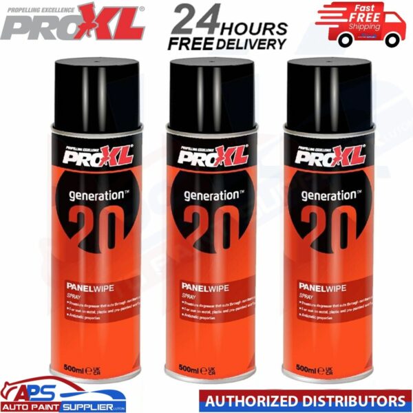 3x ProXL Generation 20 Panel Wipe Degreaser Aerosol (500ml) - FAST DELIVERY Model: PWG20-F