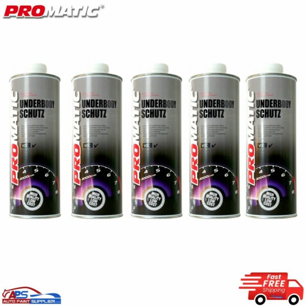 5 X PROMATIC SCHUTZ UNDER SEAL UNDERBODY RUST PROTECTION PROTECTOR BLACK 1LTR Model 5 x 256730020