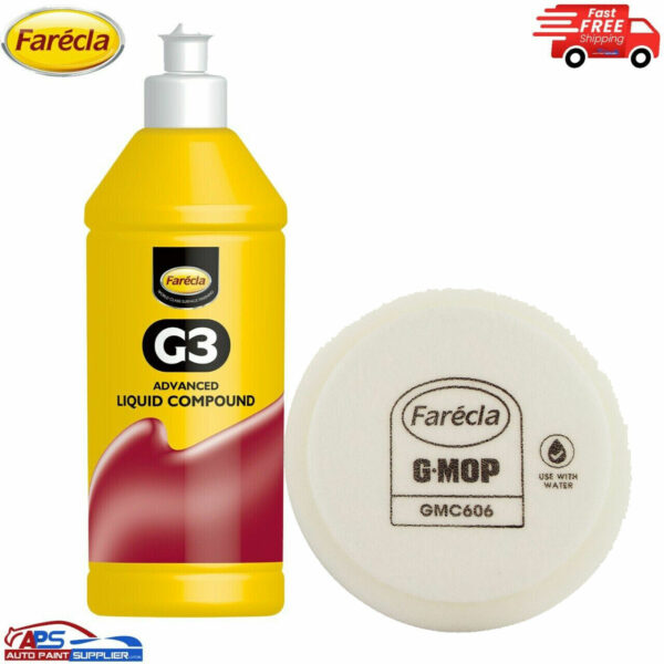Farecla G3 Advanced Liquid Rubbing Abrasive Polish 500ml + GMC606 6" Foam Pad Model GMC606 6