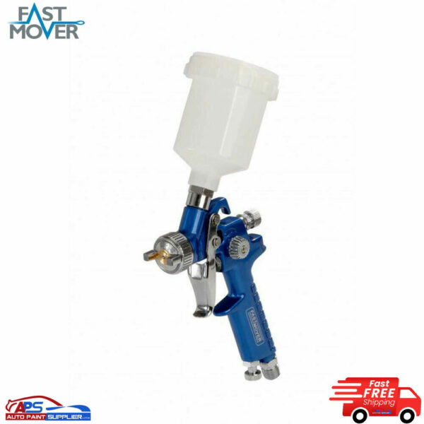 Fast Mover Mini 1.0mm Tip Jet HVLP Water Based Spray Gun Gravity Paint Solvent Model FMT36001.0