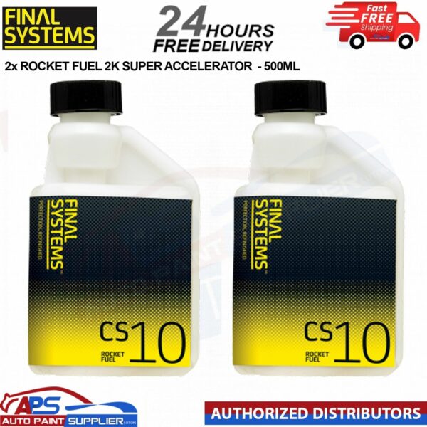 2x Final Systems ROCKET FUEL 2K Super Accelerator for low bake Air Drying 500ml Model: FL2016