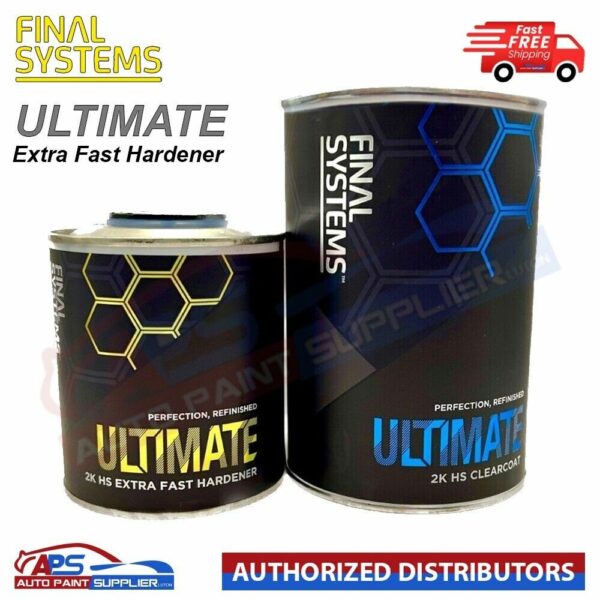 FINAL SYSTEMS ULTIMATE 2K HS CLEARCOAT LACQUER + EXTRA FAST HARDENER 1.5LTR KIT Model: ULTIMATE-SR1.5