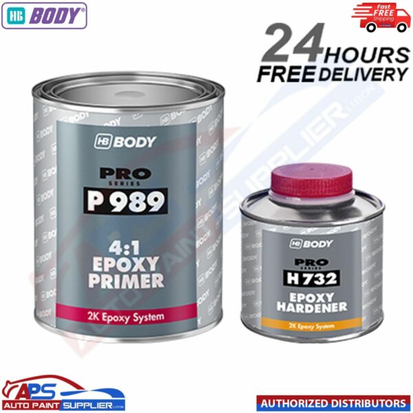 HB Body 989 Vehicle 4:1 Epoxy Primer/Surfacer 1L - With Activator 989/732 250ml Model HB989-1KIT2