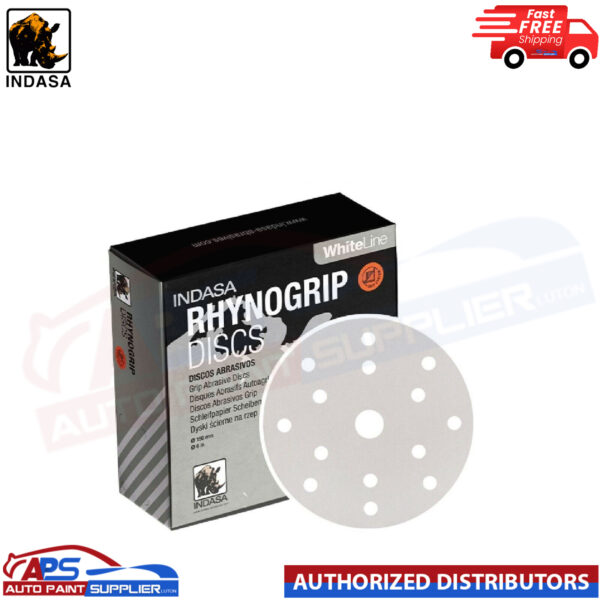 INDASA RHYNOGRIP DISCS ABRASSIVES P 80 TO P 500 -HOOK & LOOP SANDING DISCS 150MM (NEXT DAY DELIVERY) Model: P80-P500