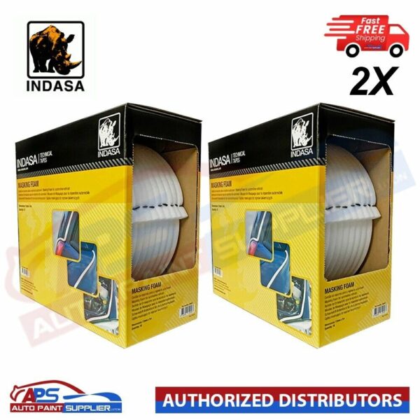 2X Indasa Rhyno Refinishing Soft Edge Foam Masking Tape 13mmx50m Roll 80C Model: 320595
