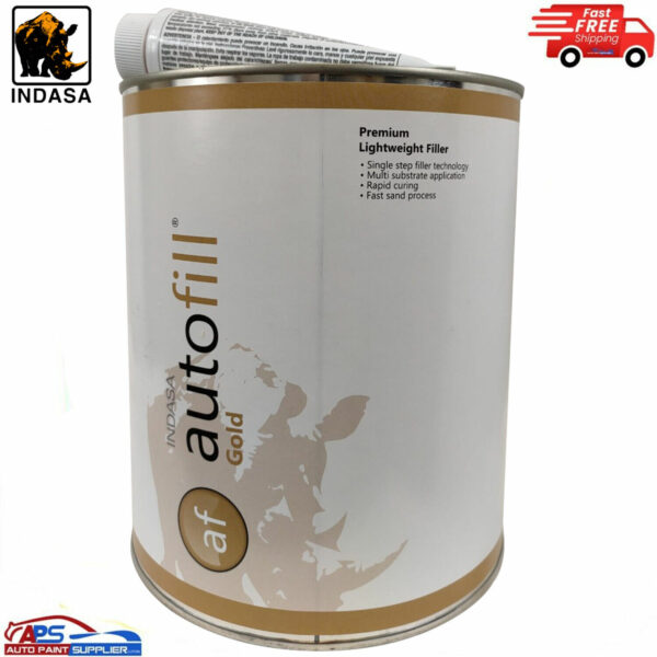 Indasa Autofill Gold AF Premium Lightweight Filler 3Litre With Hardener Tube Model Autofill