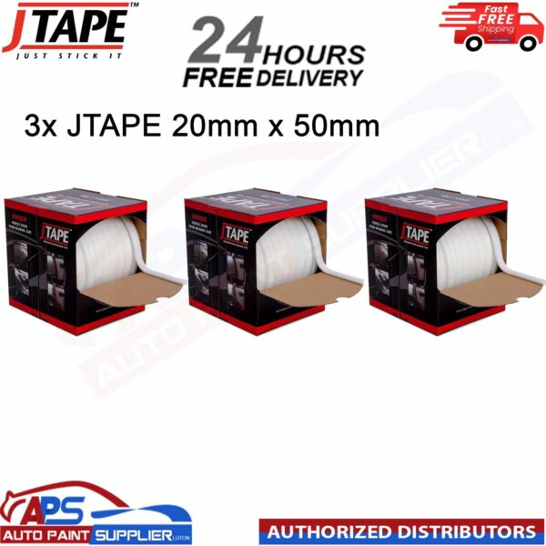 3x J TAPE Advanced Soft Edge Foam Masking Tape 20mm x 50m Paint Car Automotive Model: 1011.2050