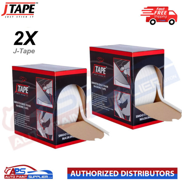 2X J TAPE SOFT EDGE FOAM TAPE - JTAPE CAR BODY REPAIRS MASKING 13MM X 50MM Model: 1013.13501
