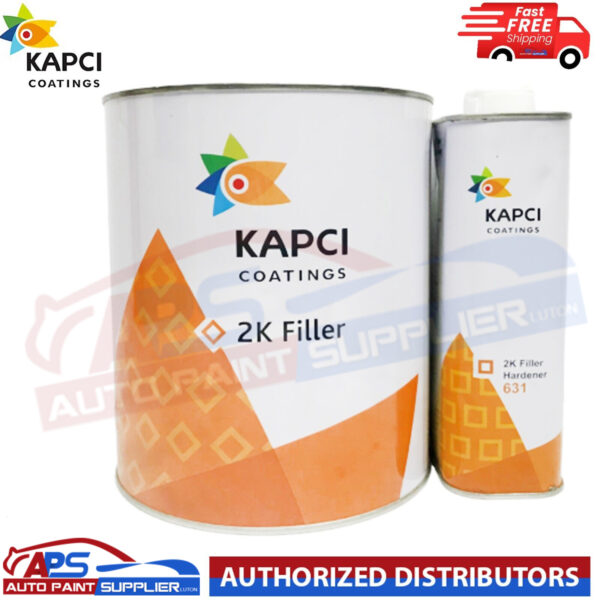 KAPCI 625 2K HIGH BUILD FILLER PRIMER WITH HARDENER - BLACK - 3.75 LITRE KIT (NEXT DAY DELIVERY) Model FLK631/3GK