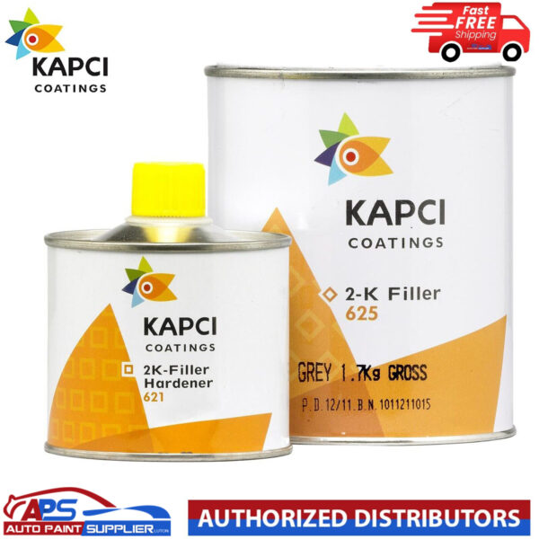 KAPCI 625 2K High Build PRIMER GREY with KAPCI 2K Filler HARDENER - 1.25L KIT (NEXT DAY DELIVERY) Model KAPCI 625