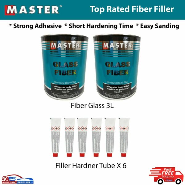 2 x FIBER GLASS STRUCTUR MULTI FUNCTIONAL BODY FILLER BIG SMOOTH EASY SAND 3L Model Deal2