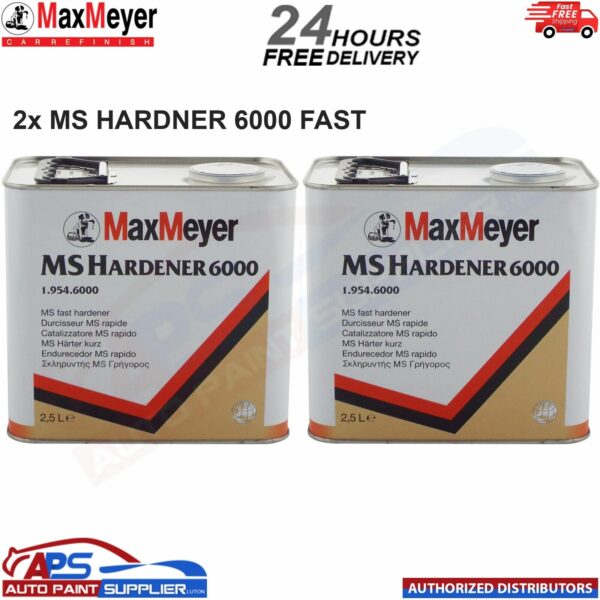 2x MaxMeyer MS Hardener 6000 Fast 2K Paint Activator 2.5 LITRE - FAST DELIVERY Model: 1.954.6000